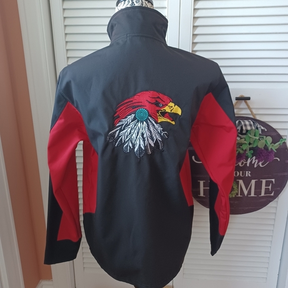 Coal Harbour Ladies Small Soft Shell Jacket Embroidered Eagle And Feathers - Picture 4 of 11